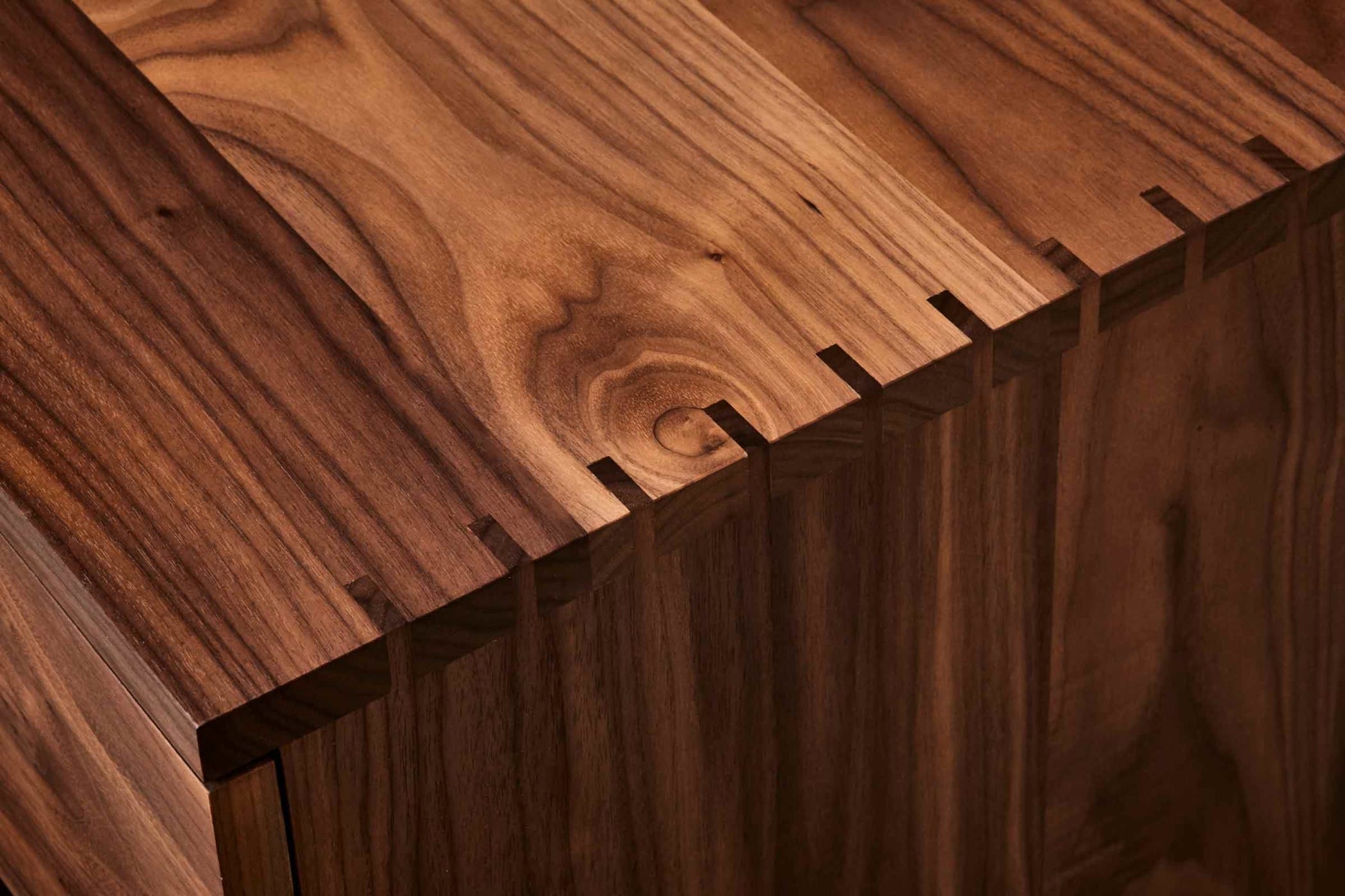 six drawer sideboard made from walnut