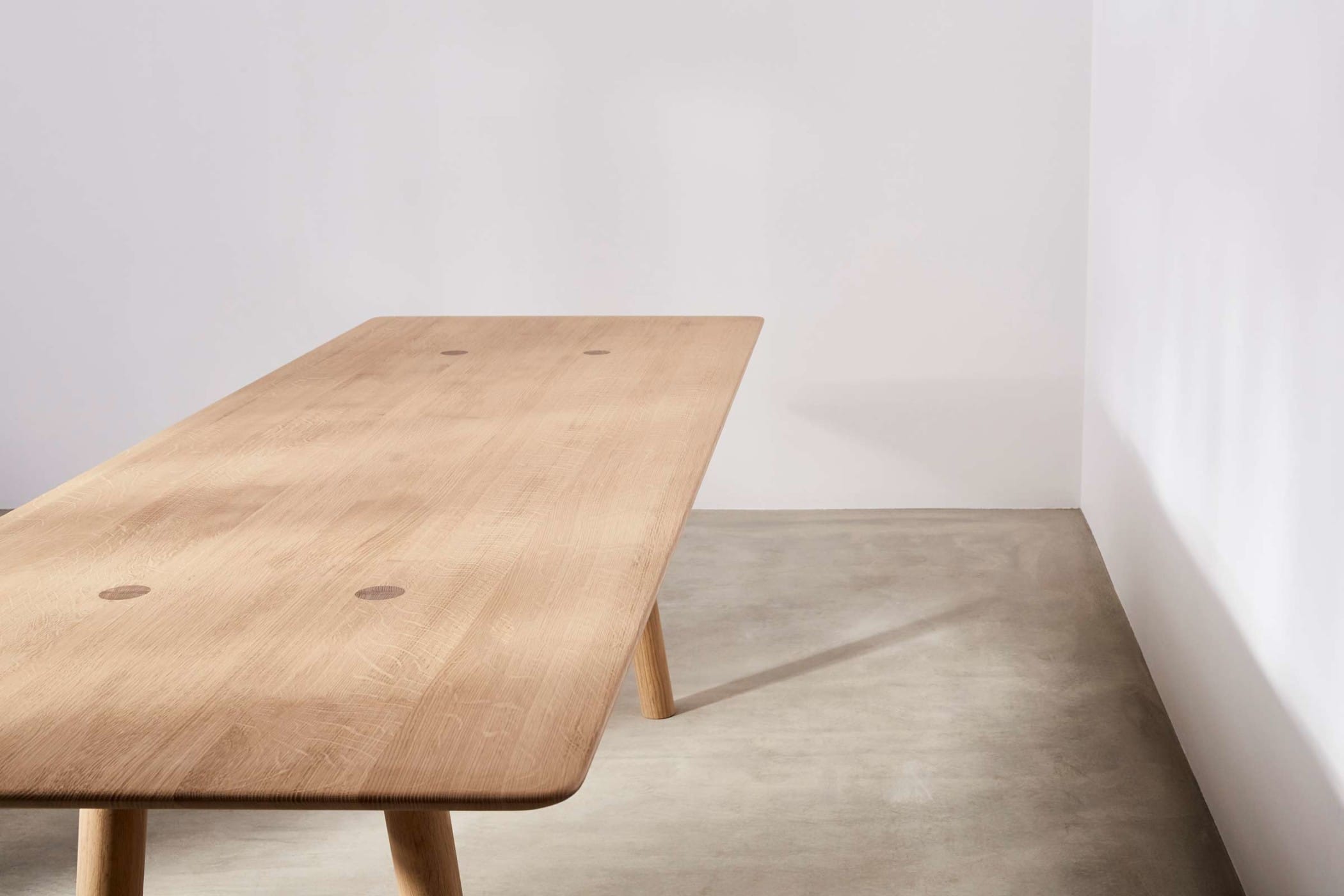 modern dining table made from oak