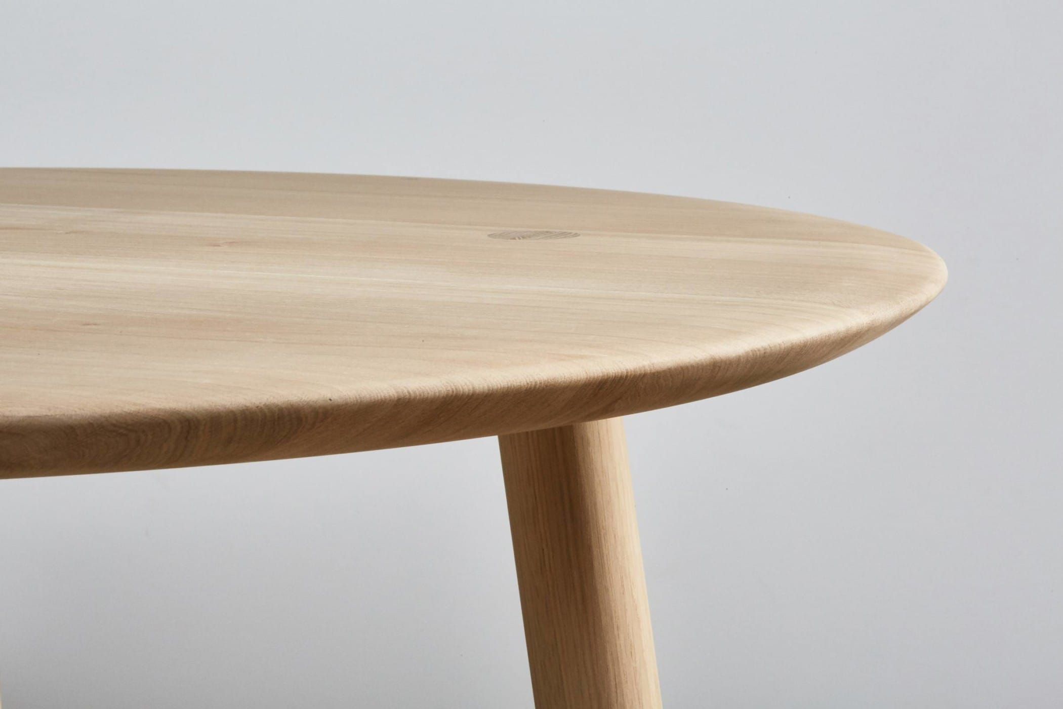 round dining table made from oak