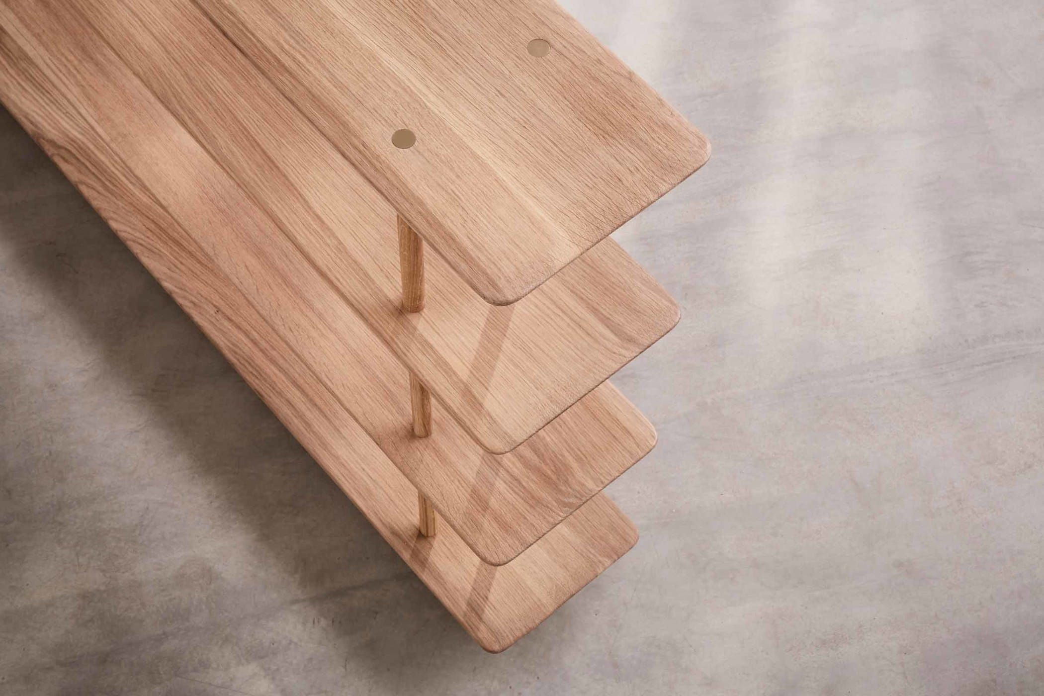 oak high shelving with four shelves