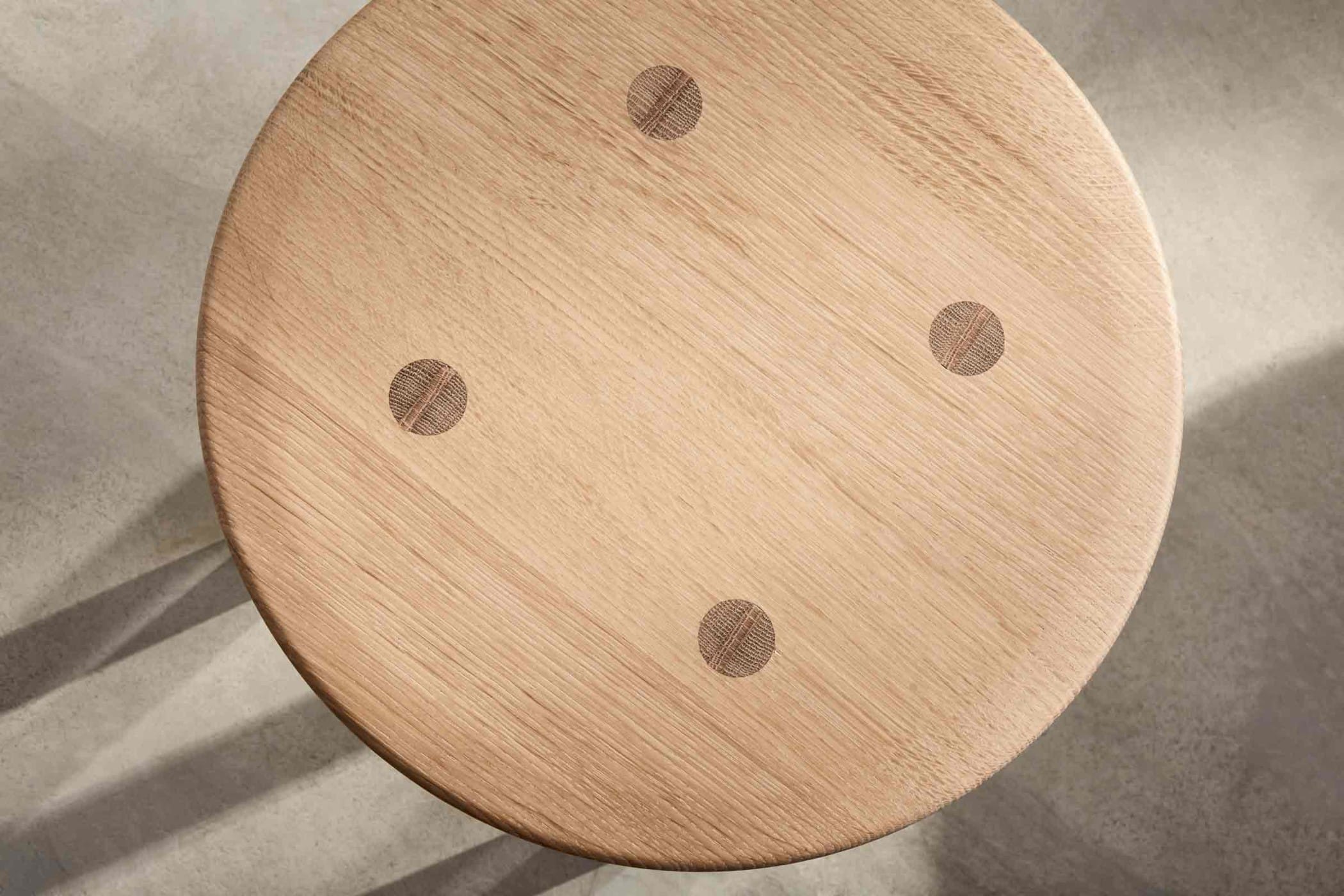 modern side table made from oak