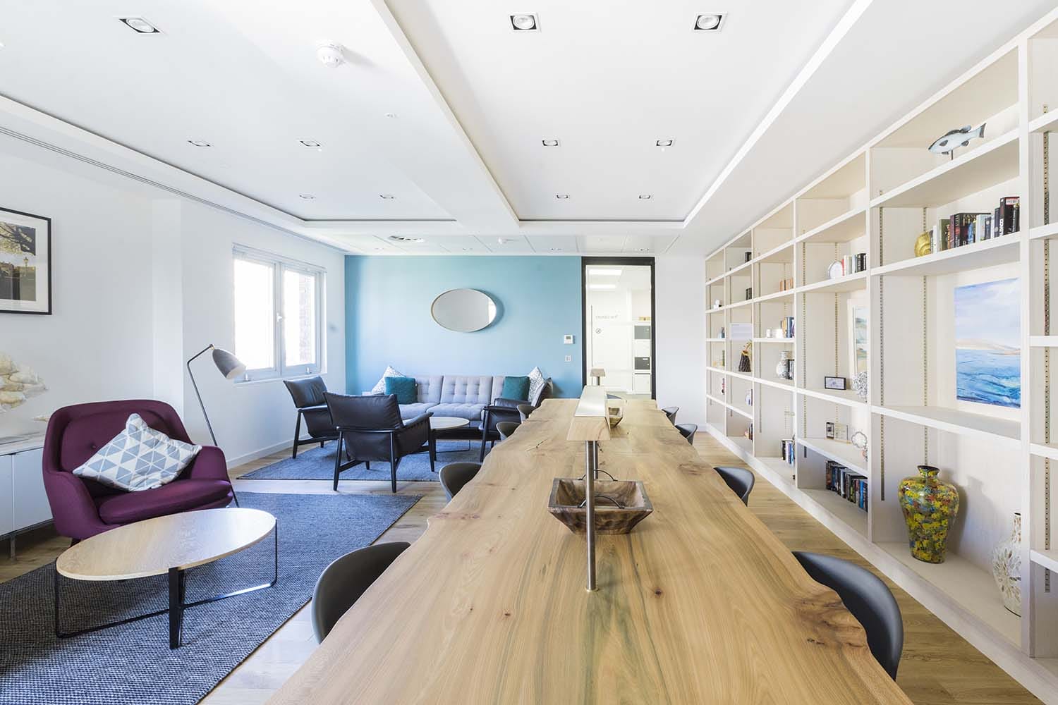 waney edged oak library style table