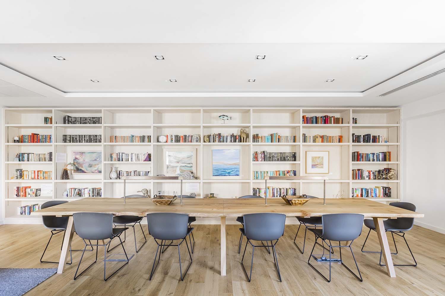 waney edged oak library style table