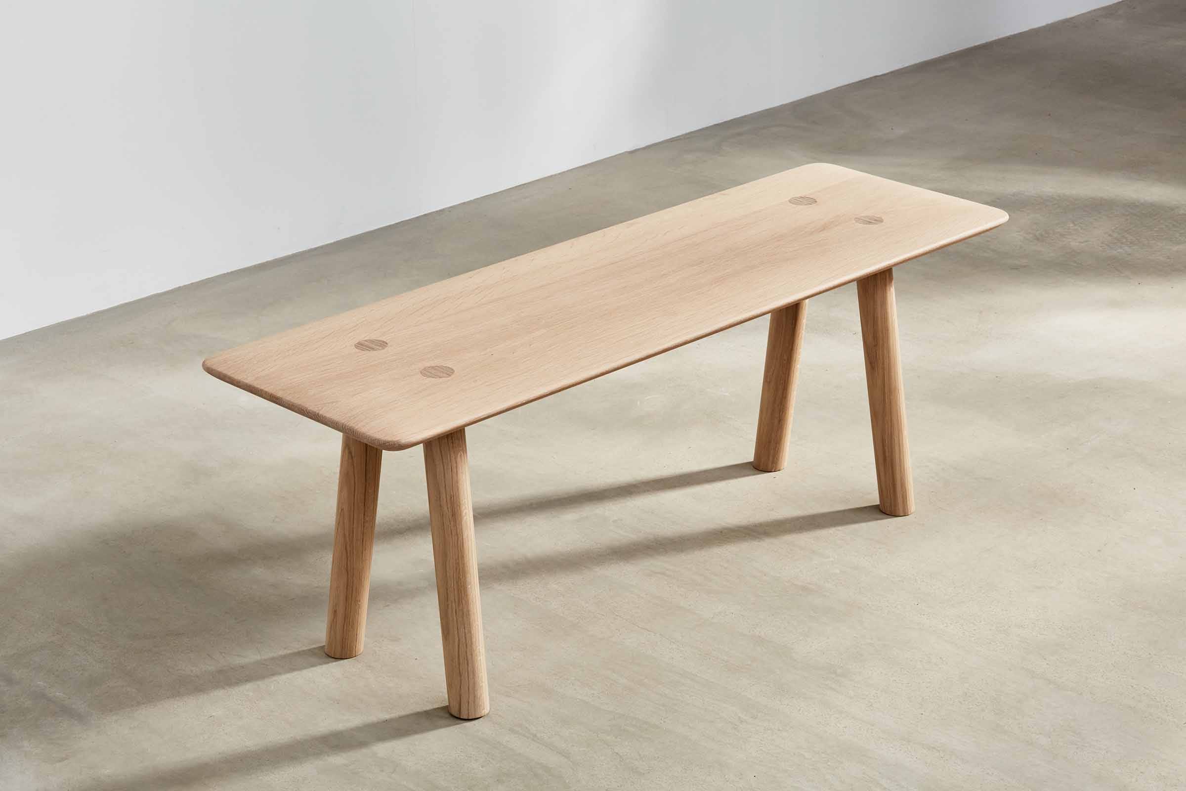 solid oak small bench