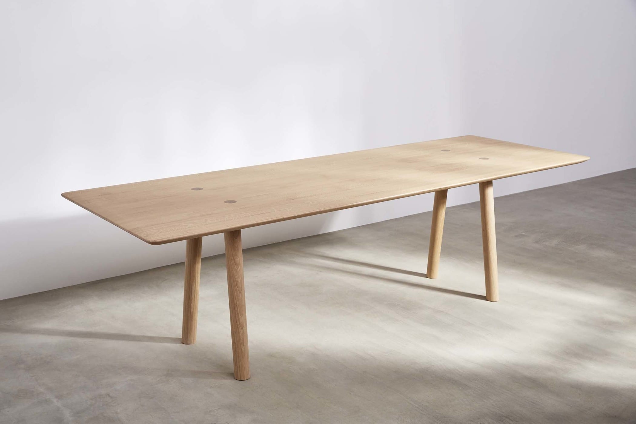 modern dining table made from oak
