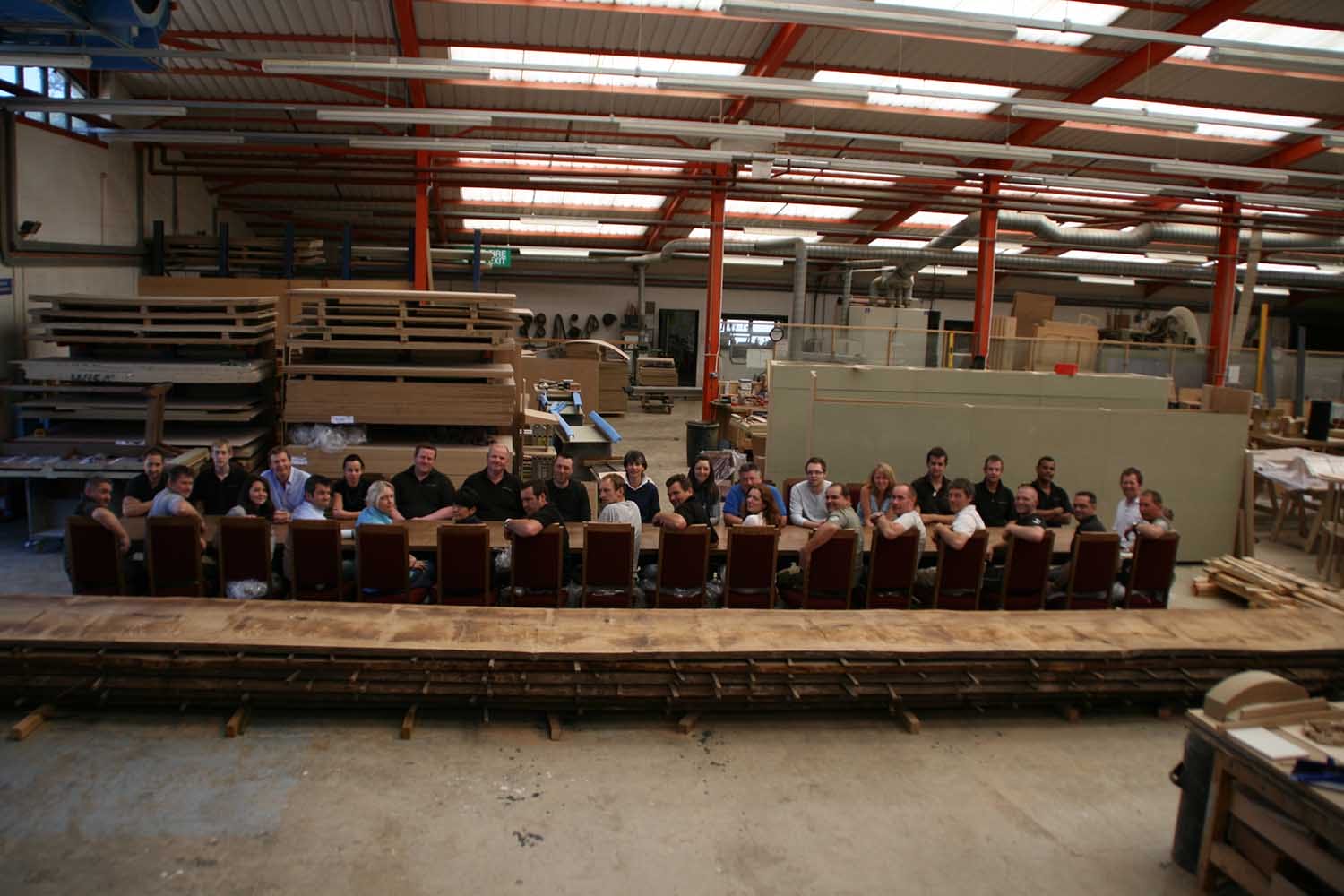 Bespoke 32 seat table for Queens College Oxford