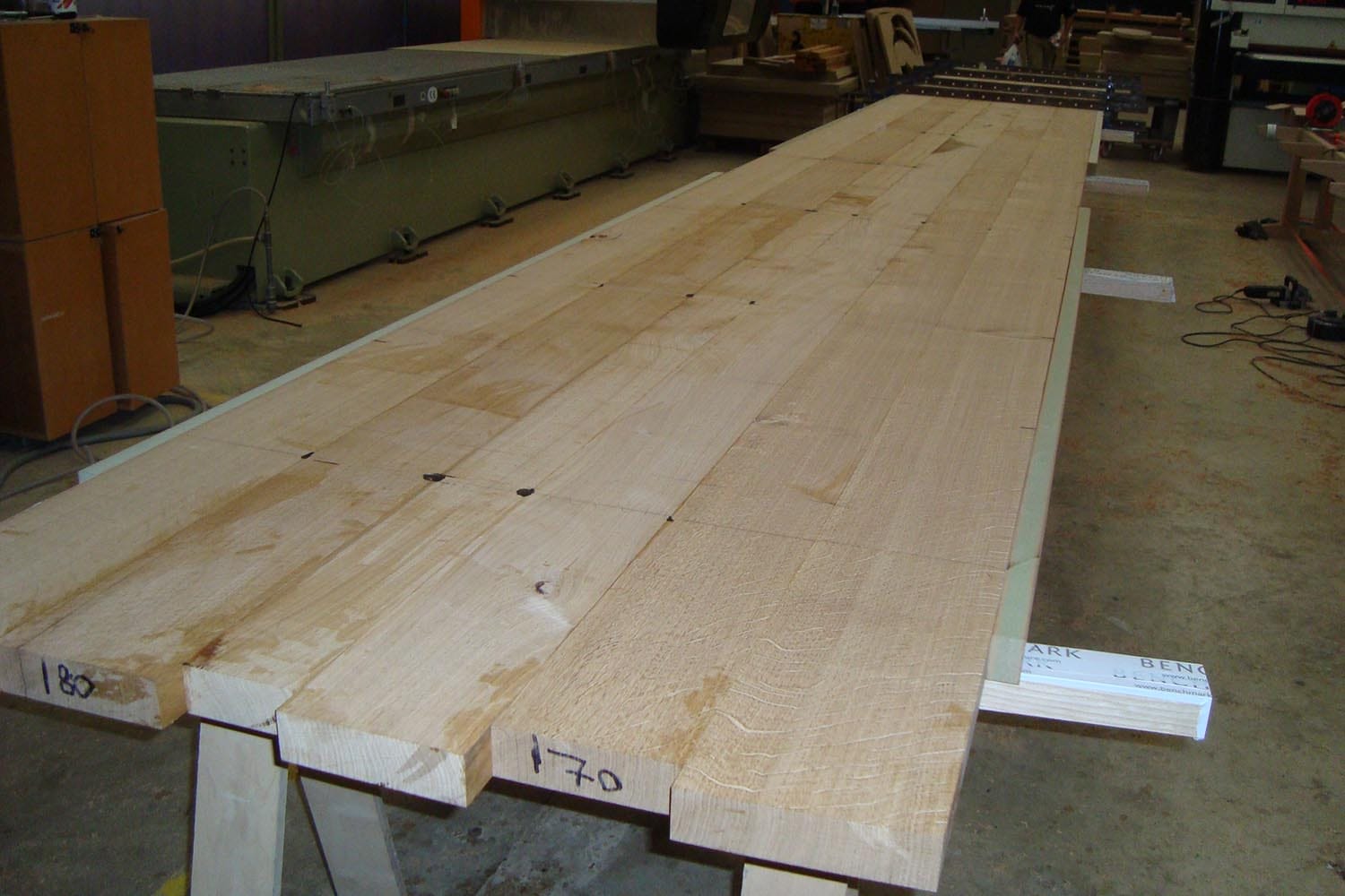 The making of a bespoke 32 seat dining table for Queens College Oxford