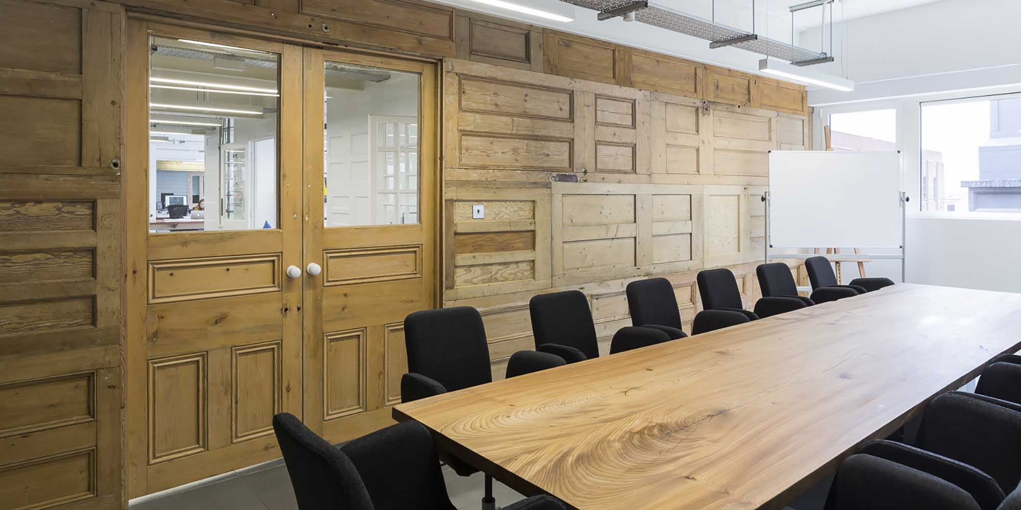 character oak boardroom table for Visual DNA
