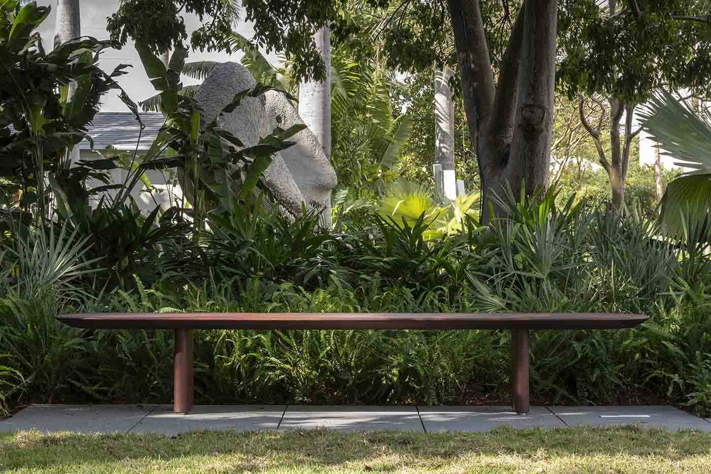 Bespoke outdoor bench for the Norton Museum in Florida