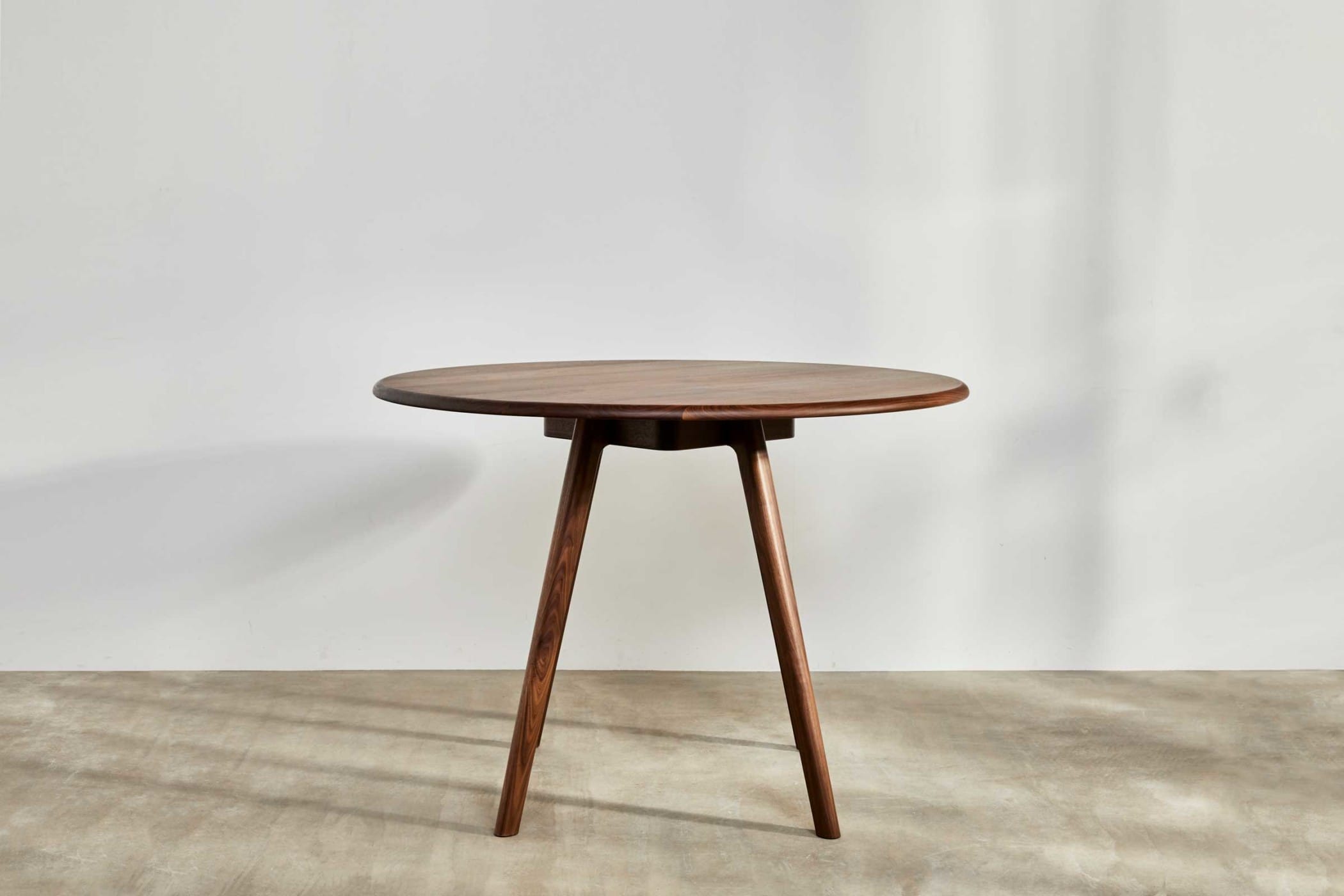 high walnut huddle table
